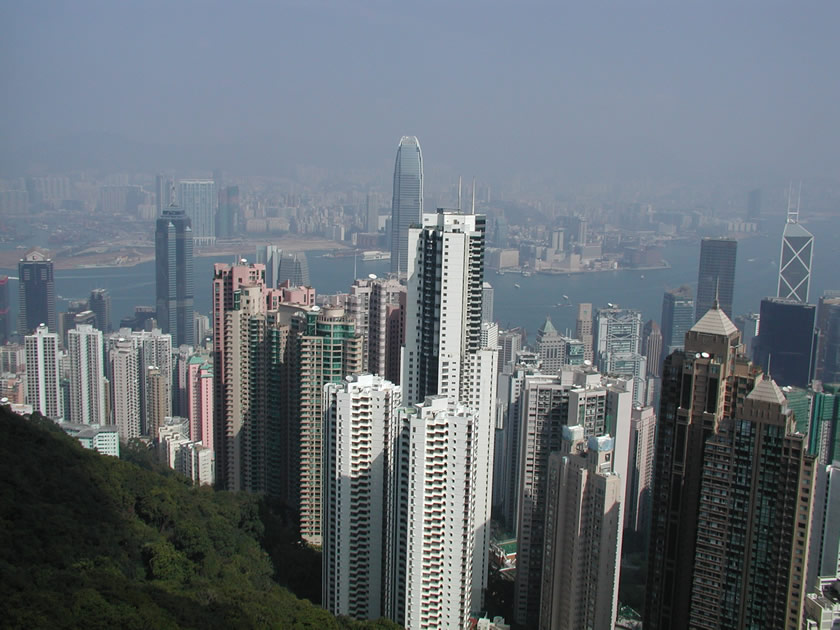 Blick vom Victoria Peak, Hong Kong.