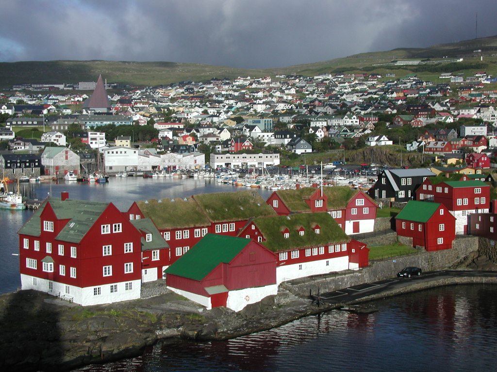 Thorshaven, the capital of the Faroer Islands.