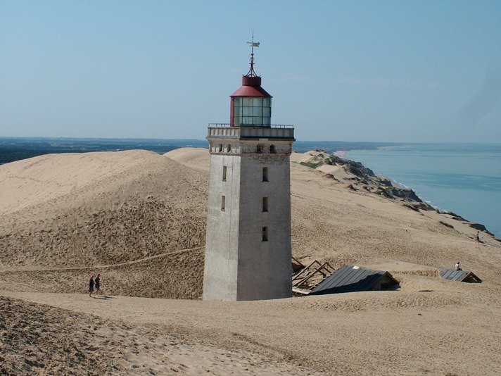 The sinking lighthouse of Rubjerg Knude north of Løkken, Denmark.